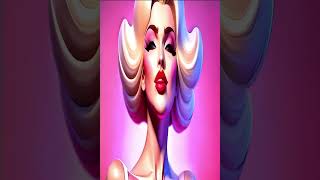 Marilyn Monroe Barbie Cartoon A.I. Video #marilynmonroe #barbie