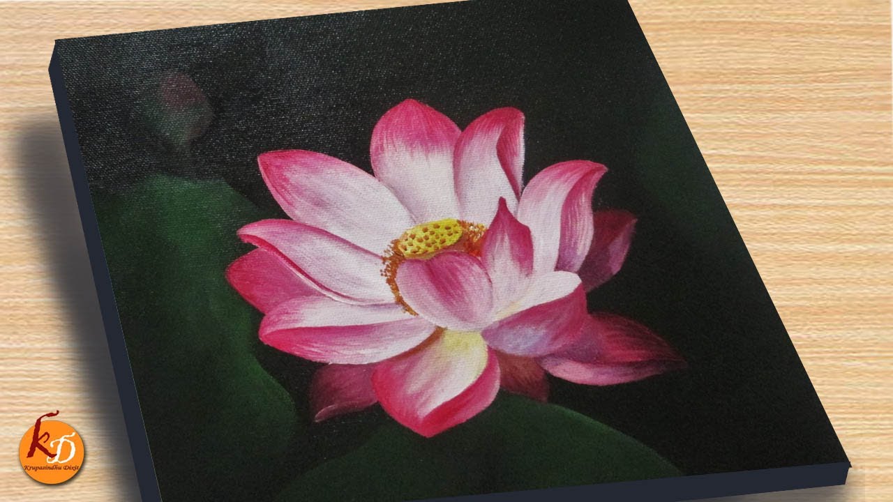 Lotus flower Acrylic Painting  Episode #12