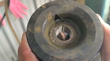 How to cut a keyway in a pulley with a broach.