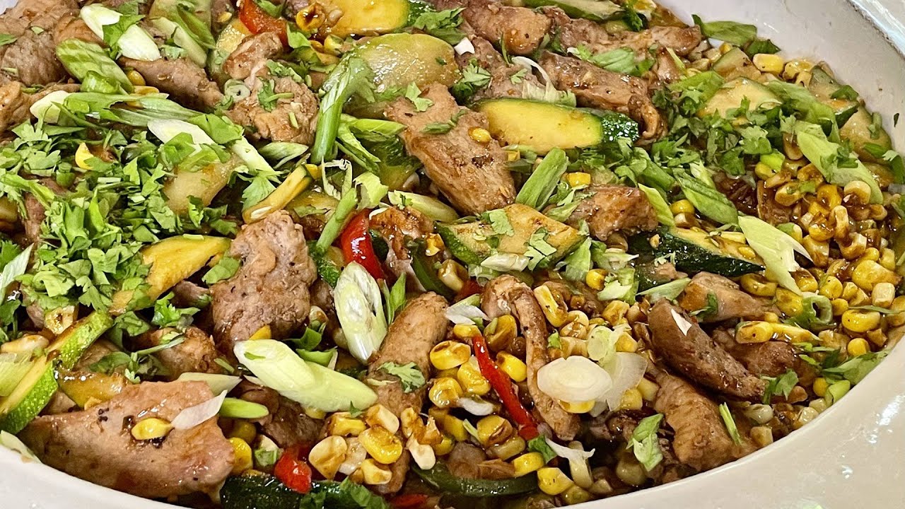 How to Make Barbecue Pork Stir-Fry with Corn and Zucchini | Rachael Ray | Rachael Ray Show