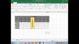 How To Create Timetable In Ms Excel Table