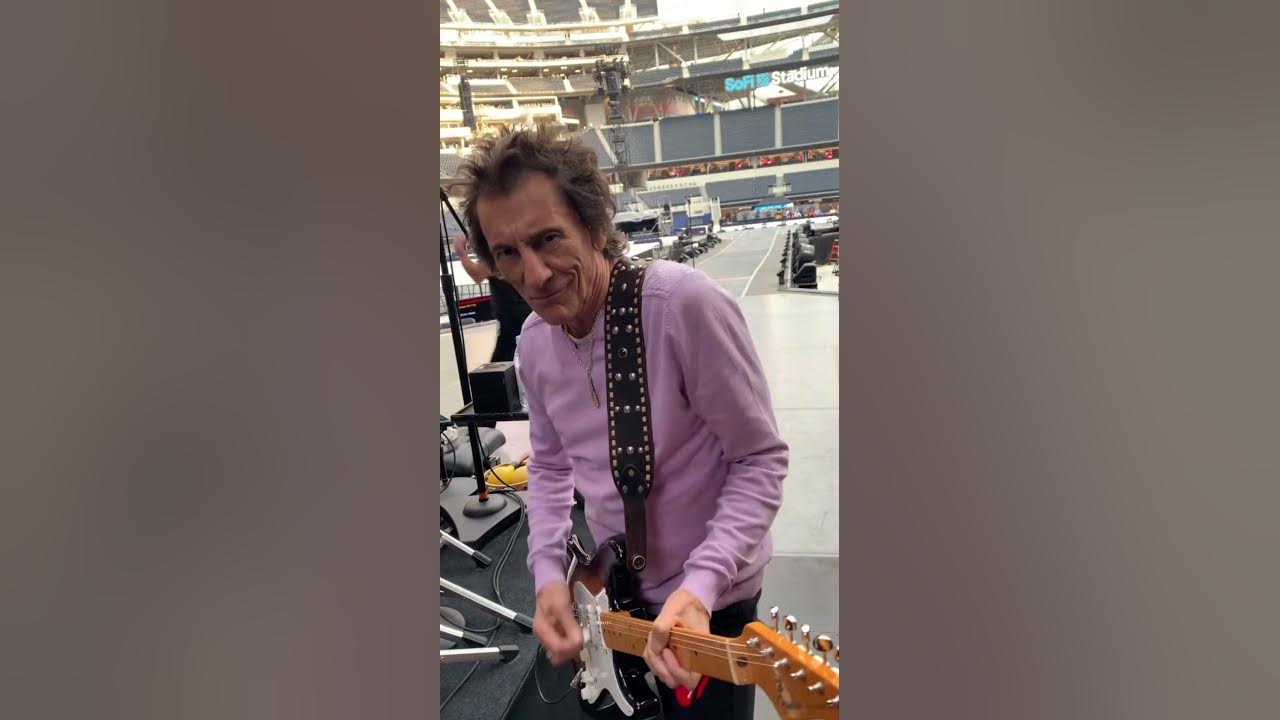 The Rolling Stones - soundcheck - Sofi Stadium LA 2021 - Ron Wood donated his guitar to GuitarIcons