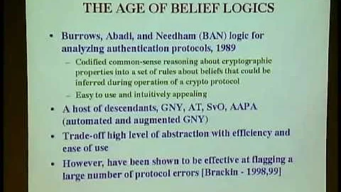 Cathy Meadows, "Cryptographic Protocol Analysis" (...