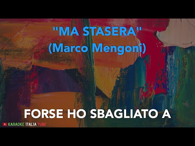 Marco Mengoni - Ma stasera - (Base Musicale Karaoke Cover)
