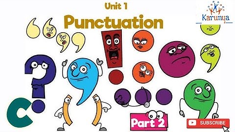 IVth Std English TERM 2 Unit 1 - Grammar : Punctuation PART 2