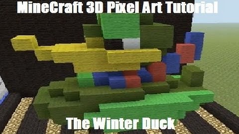 MineCraft 3D Pixel Art Tutorial - The Winter Duck