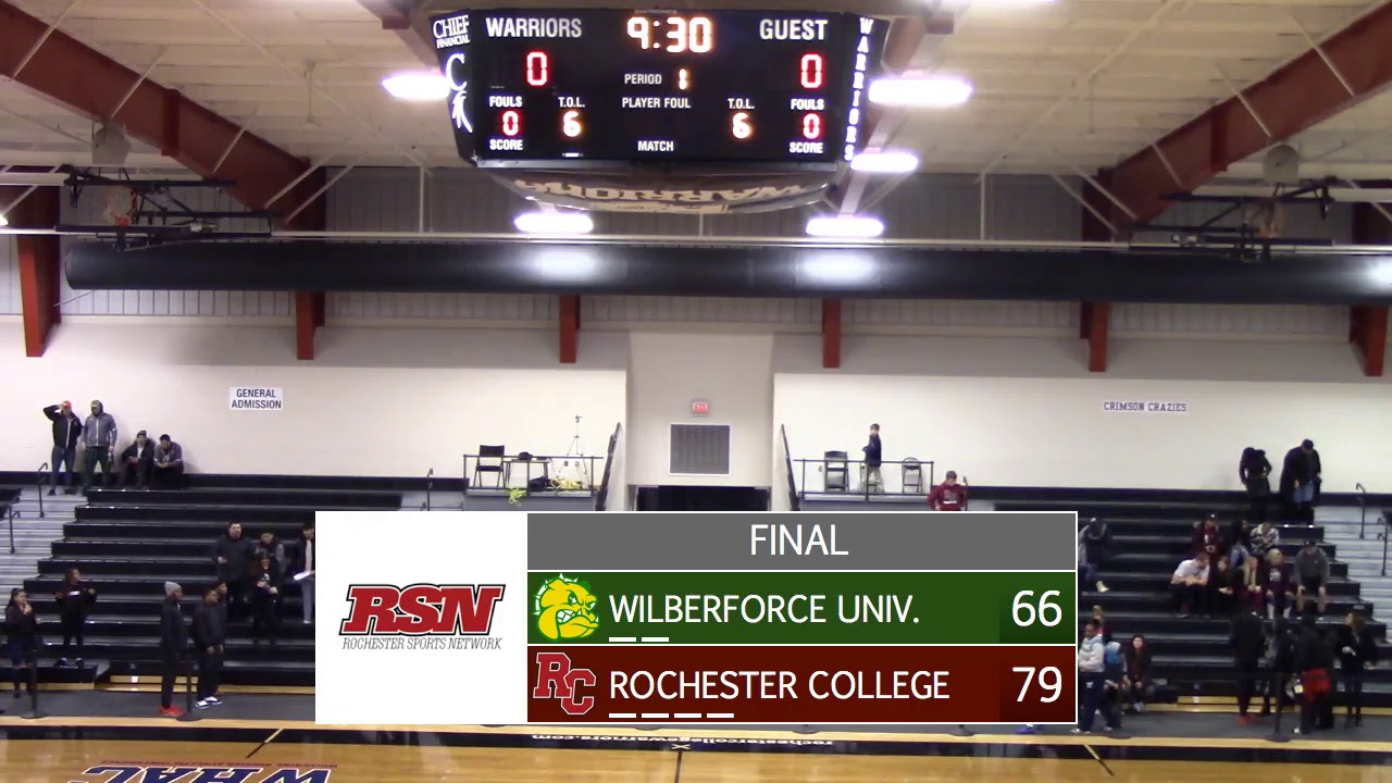 MBB Wilberforce University vs. Rochester College YouTube
