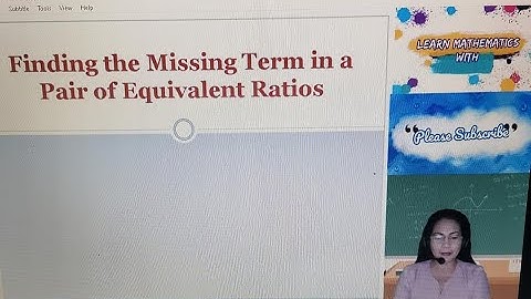 Finding the Missing Term in a Pair of Equivalent Ratios [Fe Sensei]