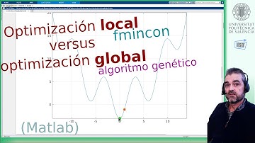 Optimización local (fmincon) versus global (algoritmo genético): ejemplo Matlab