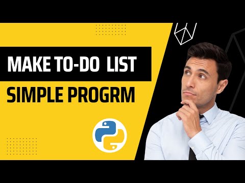 Make a Simple To Do List Program in Python using List with While Loop | To-Do List Program