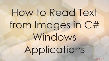 How to Read Text from Images in C# Windows Applications