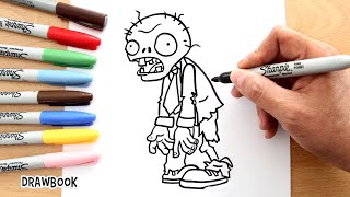 Drawing the ZOMBIE from Plants vs Zombies (Video Game) screenshot 1