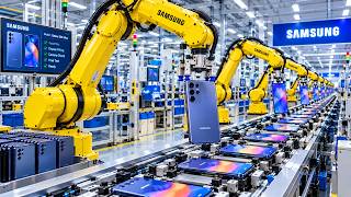 How Samsung Galaxy Phones are REALLY Made! 📱 (Satisfying Factory ASMR)
