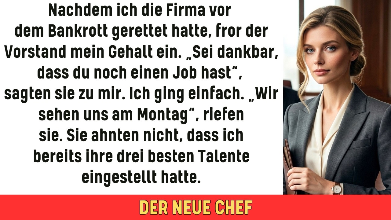 Ich habe eine Firma mit 340 Millionen Dollar Umsatz vor dem Bankrott gerettet, dann haben sie mei...