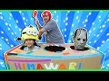 ●普段遊び●巨大モグラ叩き☆ダンボール工作！まーちゃん【5歳】おーちゃん【3歳】Huge whack-a-mole ☆ Cardboard work!