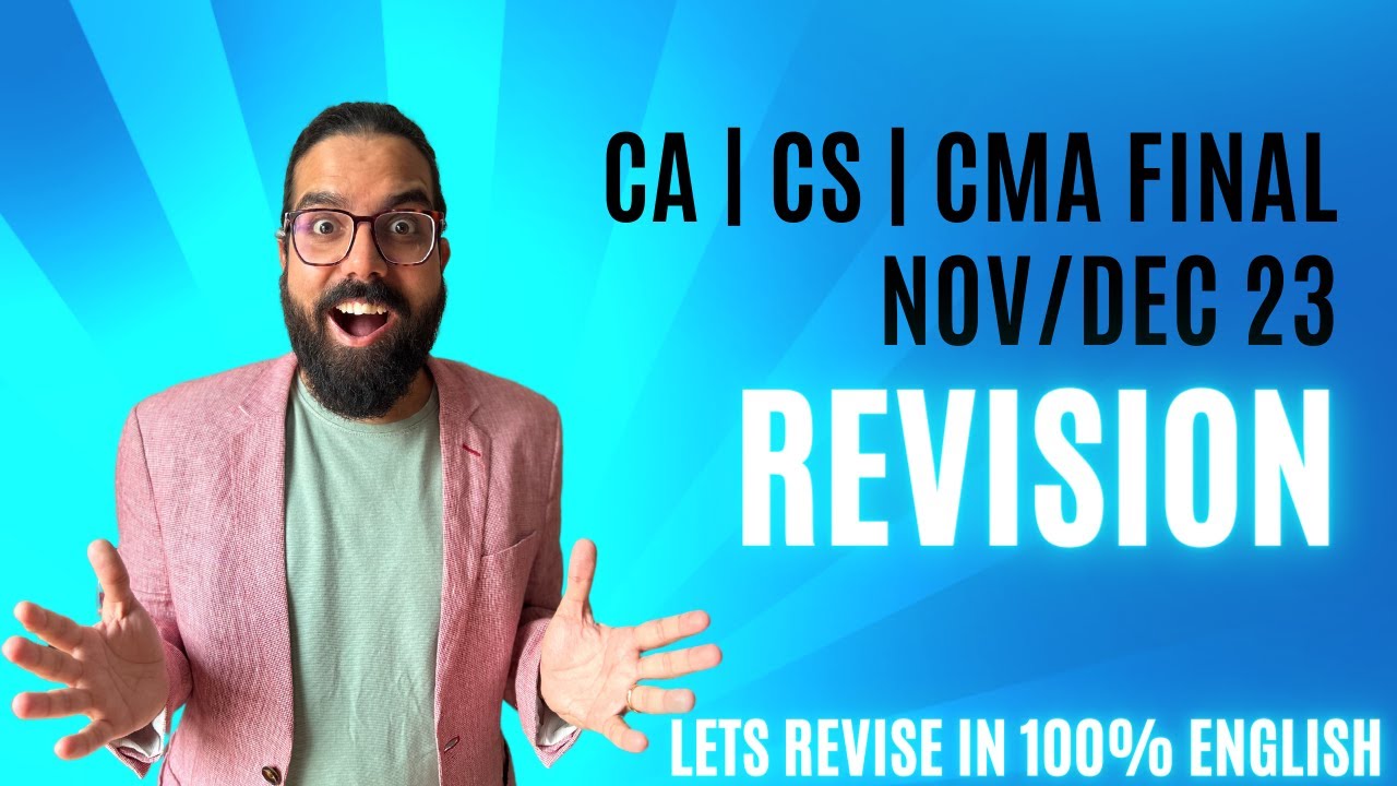 CA Final IDT Revision Nov 23 | Information | CA Ramesh Soni | 100% ...