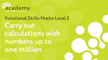Functional Skills - Carry out calculations with numbers up to one million.