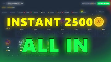 I deposited 2500 coins and instantly did a shared mode ALL IN - CSGORoll