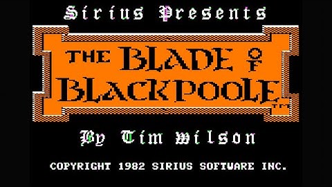 Blade of Blackpoole walkthrough/longplay (Apple II - Sirius software)