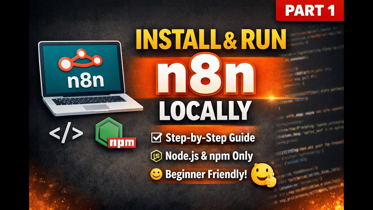 Installing n8n locally using npm terminal commands