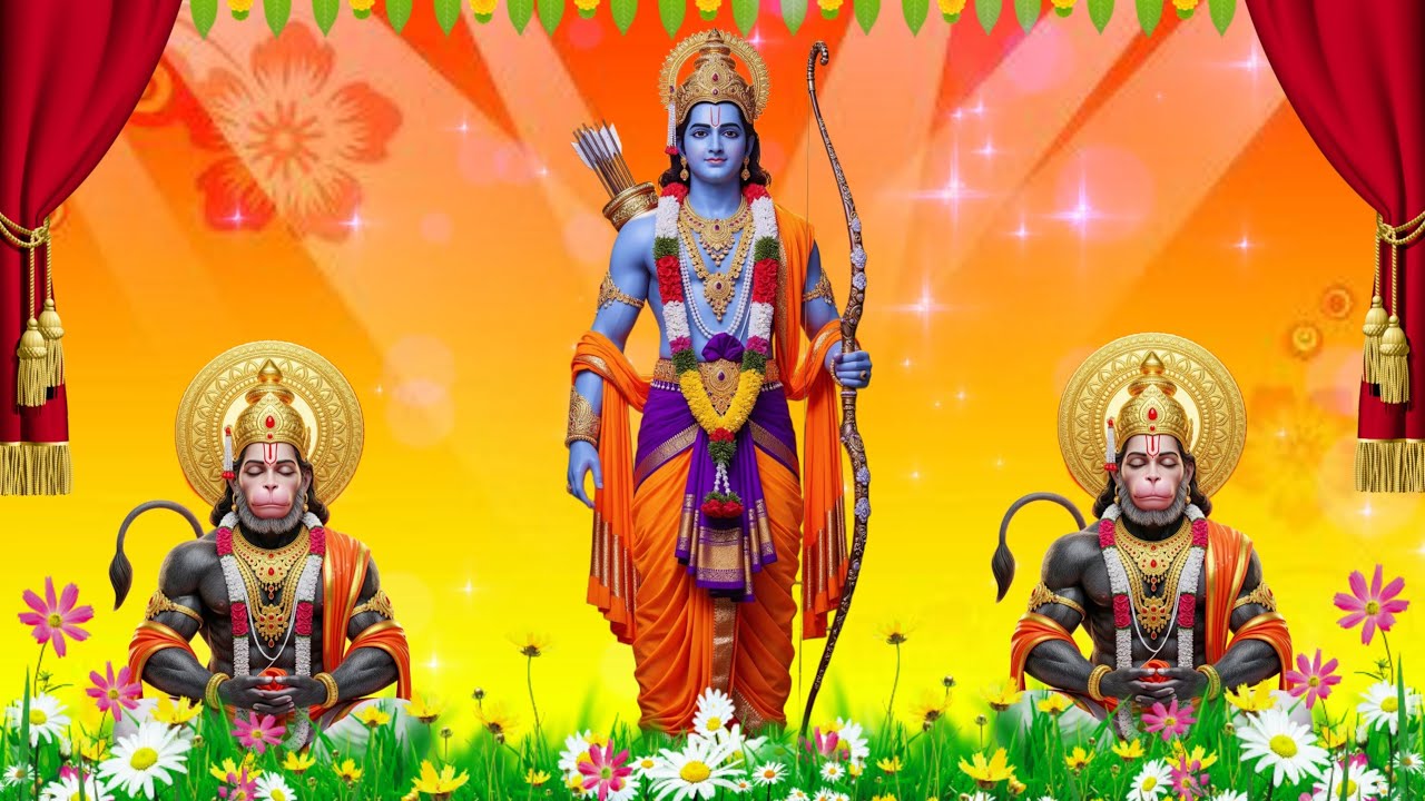 Shri Ram ji background video no copyright |video background animation devotional background video