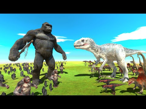 Dinosaurs War - Indominus Rex or King Kong - Who is The Boss?