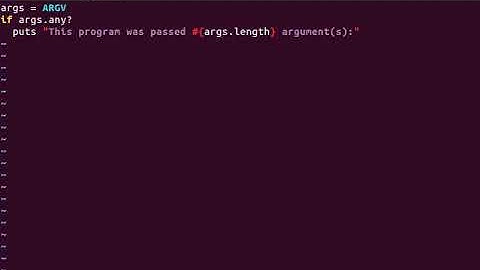 Passing Command Line Arguments to a Ruby Script