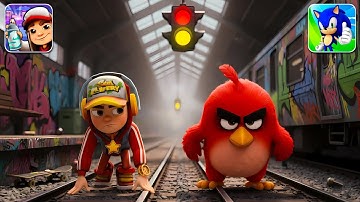 Subway Surfers VS Sonic Dash | RED JAKE vs RED ANGRY BIRDS | Battle Gameplay YouTube