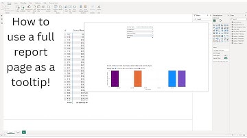 Use an Entire Report as a Tooltip for another Visual | Power BI Page Tooltips