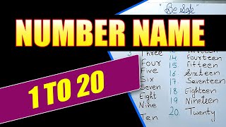 Number name 1 to 20 | Home Schooling | e-Learning |#numbers