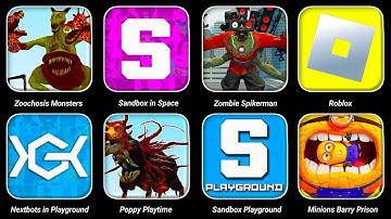 Nextbots in Playground Mod 4.4 All New Zoochosis,Sandbox Multiplayer,Minions Barry