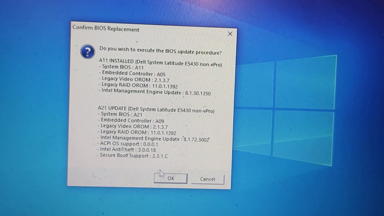 dell toestemming bios update cd