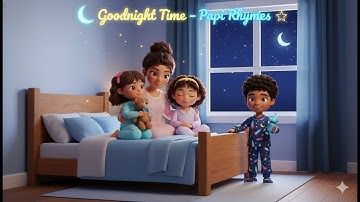 Goodnight Time 🌙 | Bedtime Routine Song for Kids | Brush, Hug & Sleep | Papi Rhymes