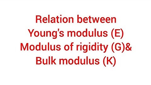 Relationship between (Elastic constants) E,C&K in Strength of Materials from Sinθ in Telugu #SM