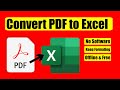 How to Convert PDF to Excel