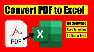 how to convert pdf to excel