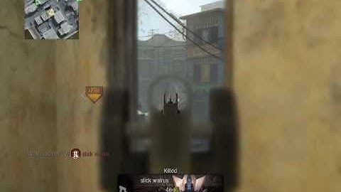 Black ops headshot through a wall across the map