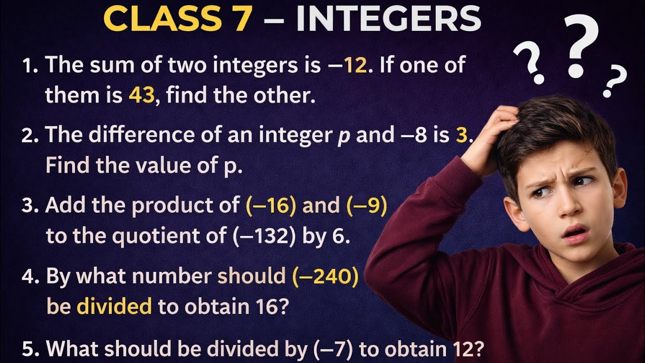 Class 7 Integers Word Problems 🔥 | Students Get Confused 😕 | Easy Method