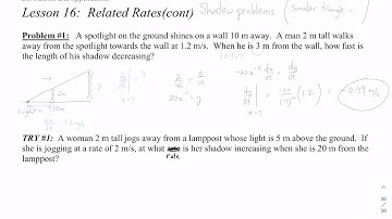 Related rates - similar triangles pt3