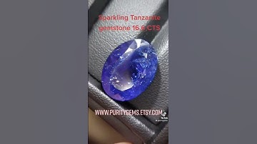 Sparkling rainbow Tanzanite gemstone 16.60 CTS www.puritygems.etsy.com
