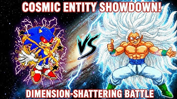 Sonic Chaos V4 JVL OP (all form) VS Goku SSJ Infinity Ultra Instinct OP in Jump Force Mugen