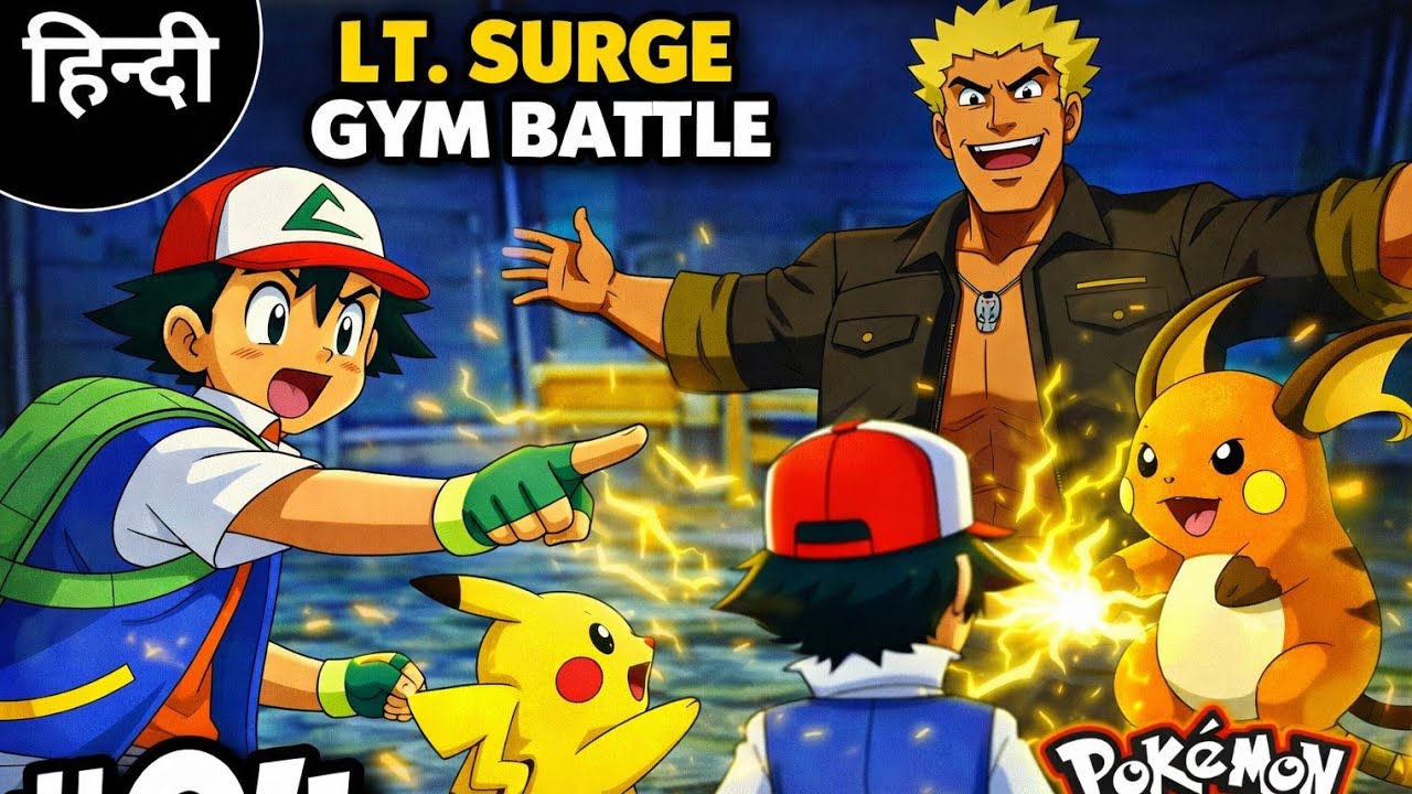 pok-mon-fire-ash-hindi-gameplay-episode-04-lt-surge-gym-battle