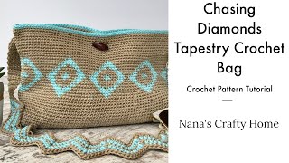 A Retro Tapestry Crochet Bag The Chasing Diamonds Bag Tutorial
