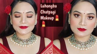 Luhongba Chatpagi Makeup/Step By Step Luhongba Makeup Tutorial in Manipuri/Reception/Chakouba/M Rebi