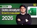 Excel for Data Analyst | Excel Full Course 2026 | Day 10 | Excel for Beginners 2026