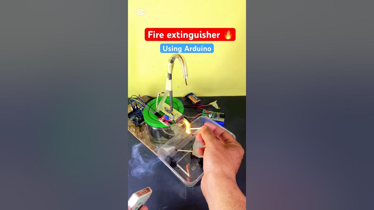 DIY Fire Extinguisher System Using Arduino | Smart Fire Safety Project ...