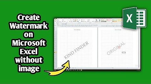 How to Add Watermark on Microsoft Excel