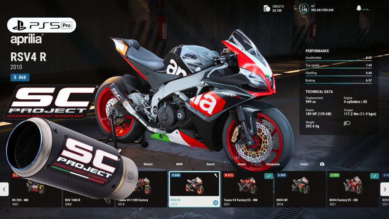 RIDE 5 | Customize Brutal Aprila RSV4 R SC Project Gameplay [4K PS5 Pro]