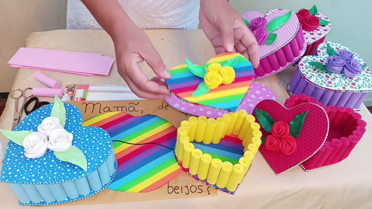 Caixinha em EVA para presentear a mamãe no Dia das Mães