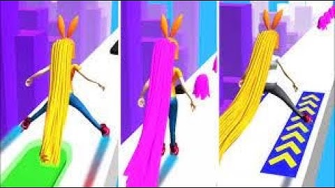 Hair Run Challenge Game 3D  Levels Gameplay Android, iOS Walkthrough Android Mobile Relaxing Game